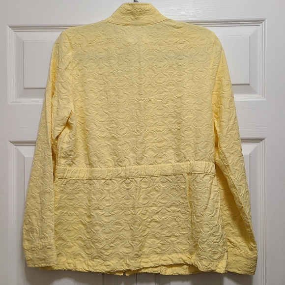 Christopher & Banks Jacket Women's‎ Size M Yellow Design Accents Y2K - Picture 12 of 15